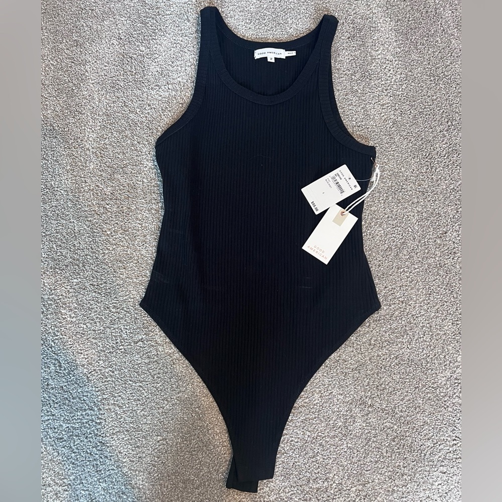 Good American Essential Rib Tank Bodysuit NWT!